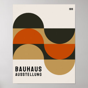 Poster du Bauhaus, exposition du Bauhaus 1919 Post