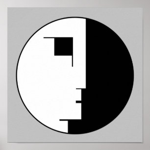 Poster du Bauhaus, visage d'emblème