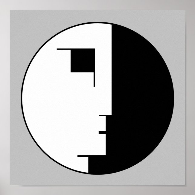 Poster du Bauhaus, visage d'emblème (Devant)