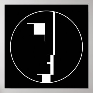 Poster du Bauhaus, visage d'emblème