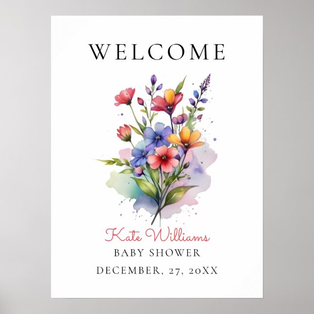 Poster du bébé fleur sauvage en fleurs (Devant)