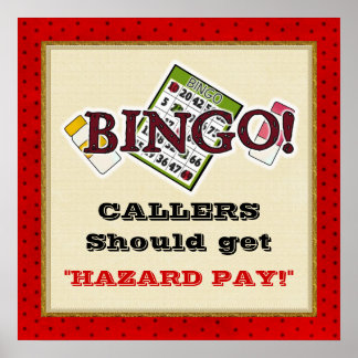 Poster du Bingo de paie de danger