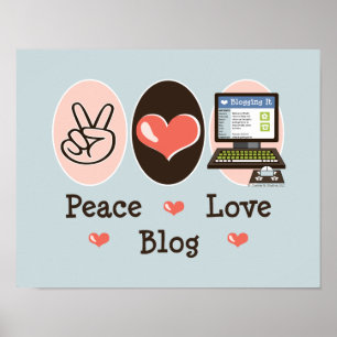 Poster du blog Peace Love
