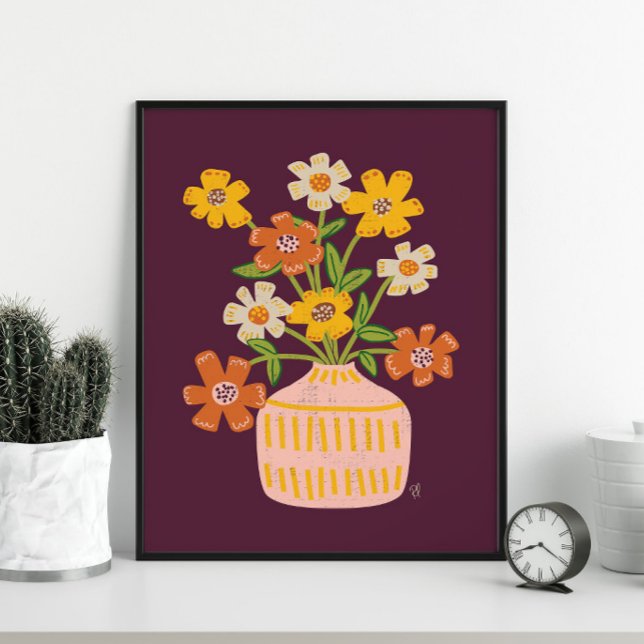 Poster du bouquet de fleurs de moitiés (Créateur téléchargé)