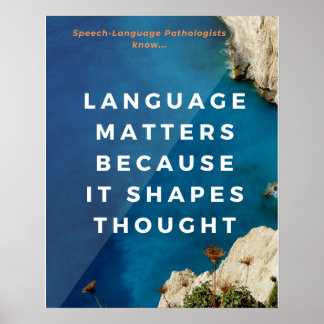 Poster du bureau du thérapeute de la parole