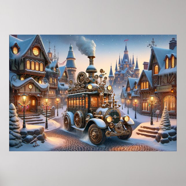 Poster du bus de Noël Steampunk (Devant)