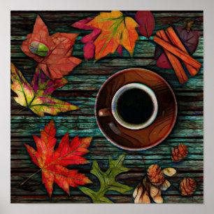 Poster du café d'automne