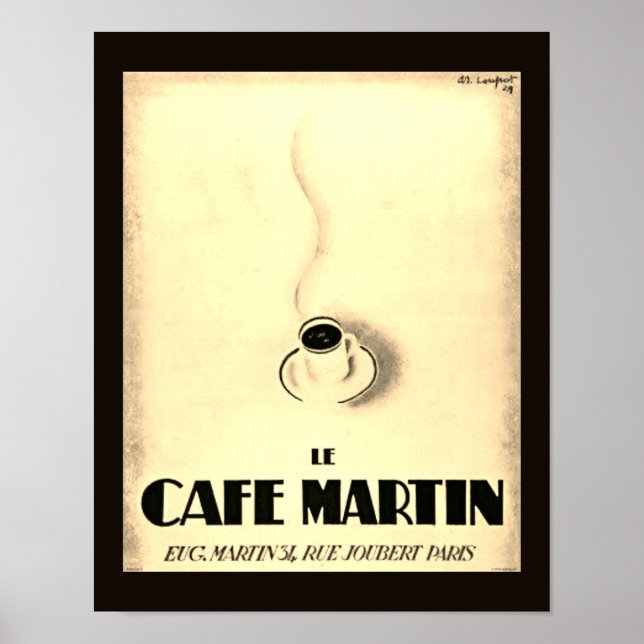 Poster du Café Martin (Devant)