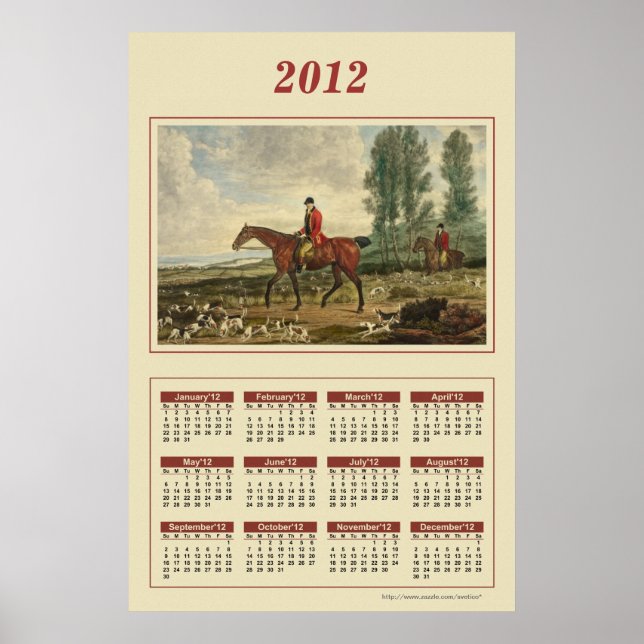 Poster du calendrier 2012 de Huntsman (Devant)