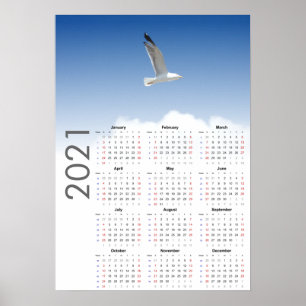 Poster du calendrier 2021 de Seagull - Dimanche pr