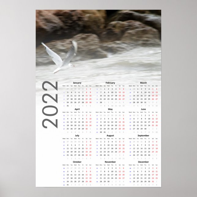 Poster du calendrier 2022 de Seagull - Lundi premi (Devant)
