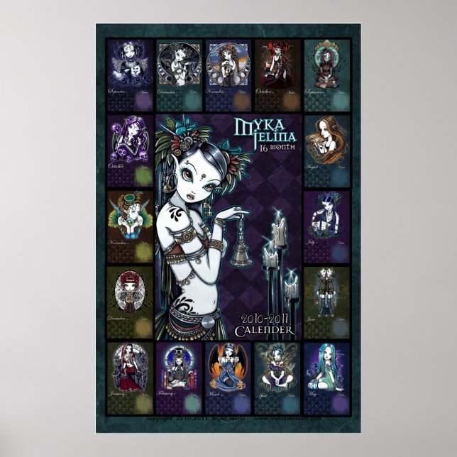 Poster du calendrier artistique Myka Jelina (Devant)