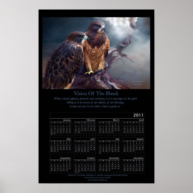 Poster du calendrier artistique Vision Of The Hawk (Devant)