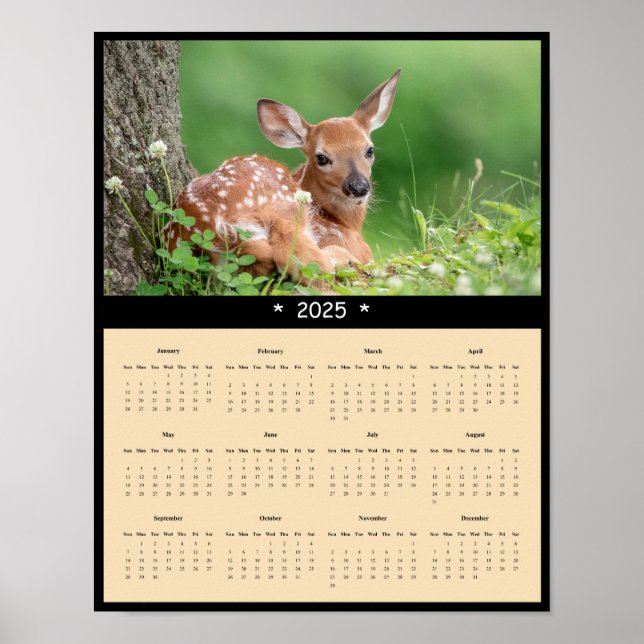 Poster du calendrier de la muraille de cerfs à que (Devant)