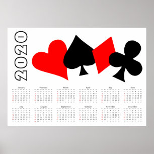 Poster du calendrier de poker 2020