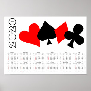 Poster du calendrier de poker 2020