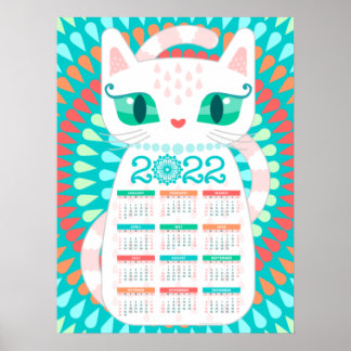 Poster du calendrier des chats Booshie 2022