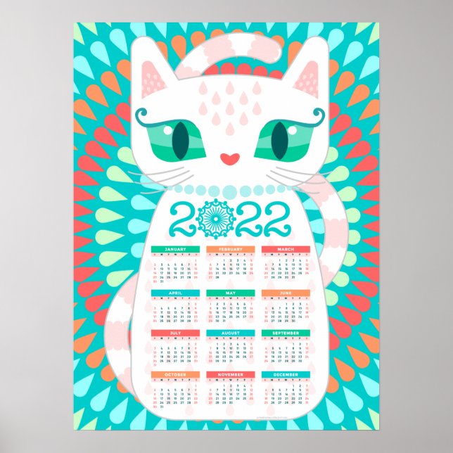 Poster du calendrier des chats Booshie 2022 (Devant)