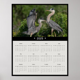 Poster du calendrier du Grand Héron Bleu 2025
