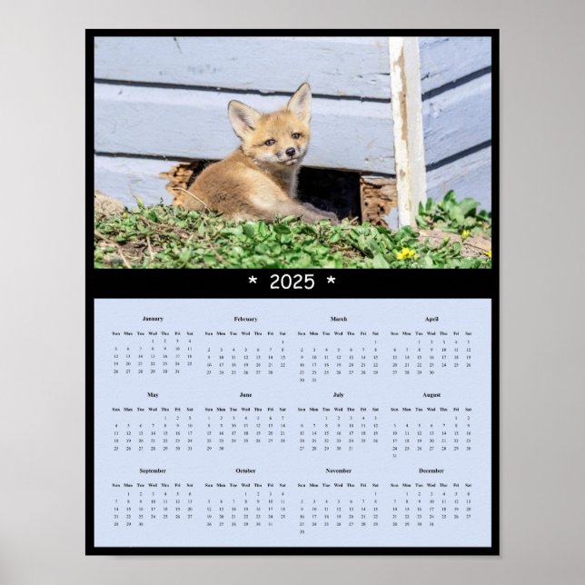 Poster du calendrier du kit Red Fox 2025 (Devant)