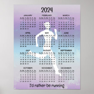 Poster du calendrier Jogging Design 2024