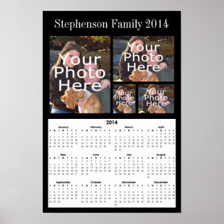 Poster du calendrier photo personnalisé 2014