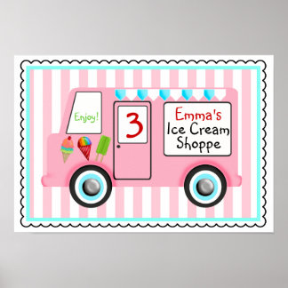 Poster du camion de crème glacée