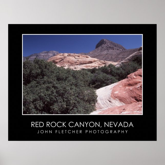 Poster du canyon de Red Rock avec frontières (Devant)