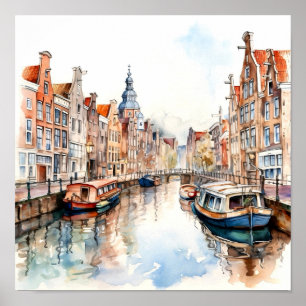 Poster du Carré d'Art mur d'Amsterdam Pays-Bas