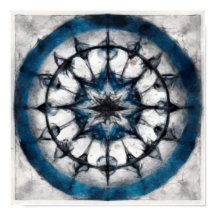 Poster du Carré Star Compass Mandala