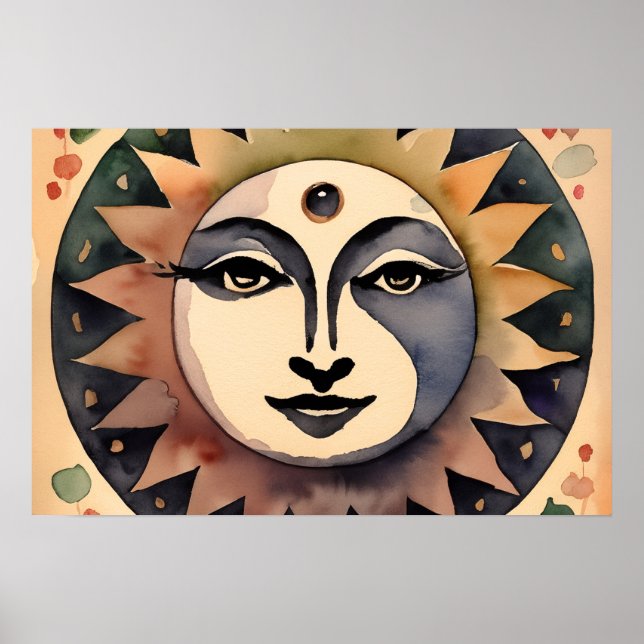 Poster du Carré Sunface Watercolor (Devant)