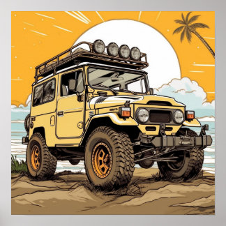 Poster du Carré Toyota FJ40 Land Cruiser