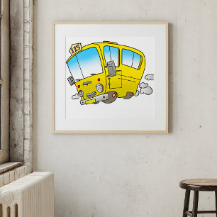 Poster du Cartoon Yellow Bus