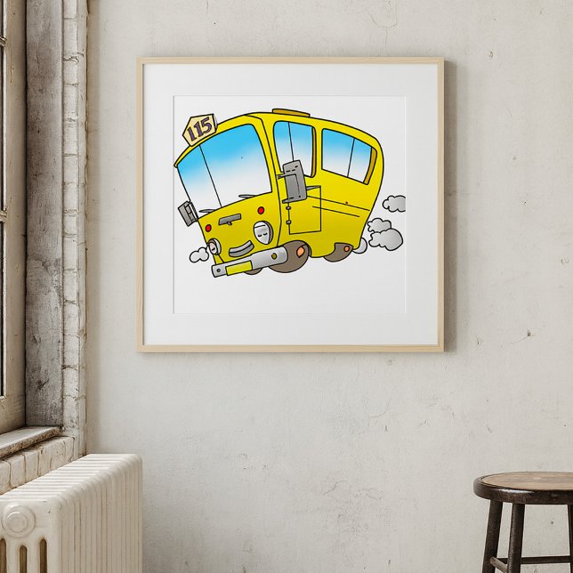 Poster du Cartoon Yellow Bus (Créateur téléchargé)