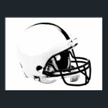 Poster du casque de football Black White Pop Art<br><div class="desc">American Sport Games Digital Artworks - Pop Art Style Football Casque</div>