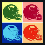 Poster du casque de football Pop art<br><div class="desc">American Sport Games Digital Artworks - Pop Art Style Football Casque</div>