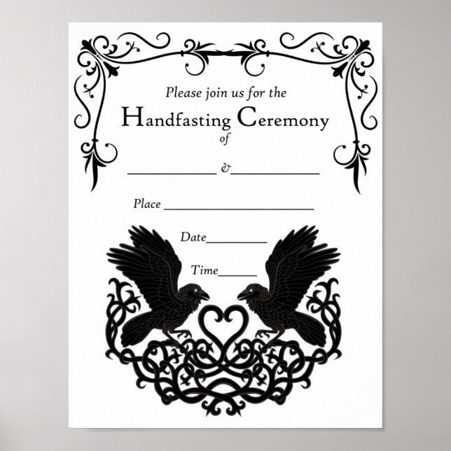 Poster du certificat de jeûne - Raven Love (Devant)