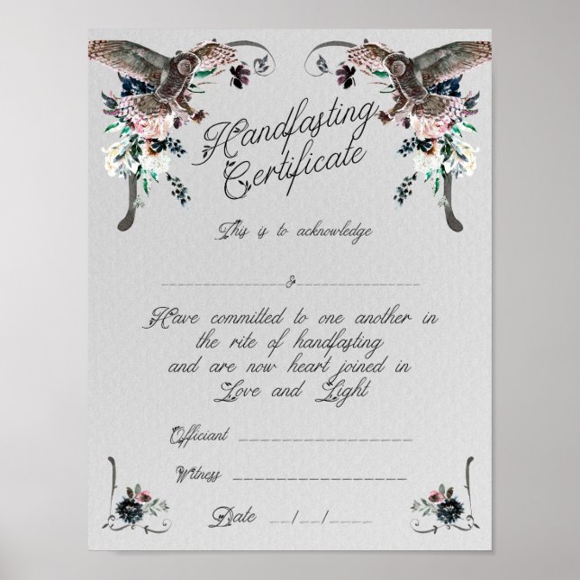 Poster du certificat de jeûne - Sur un rêve (Devant)