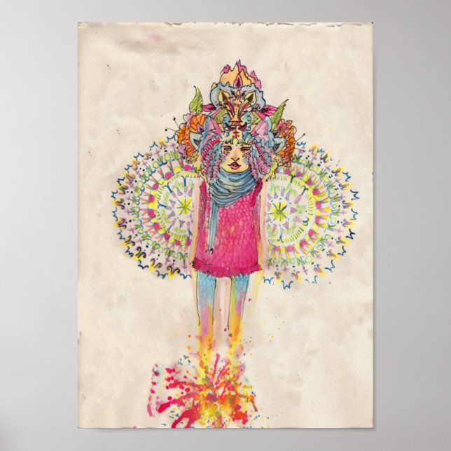 Poster du champignon Mandala (Devant)