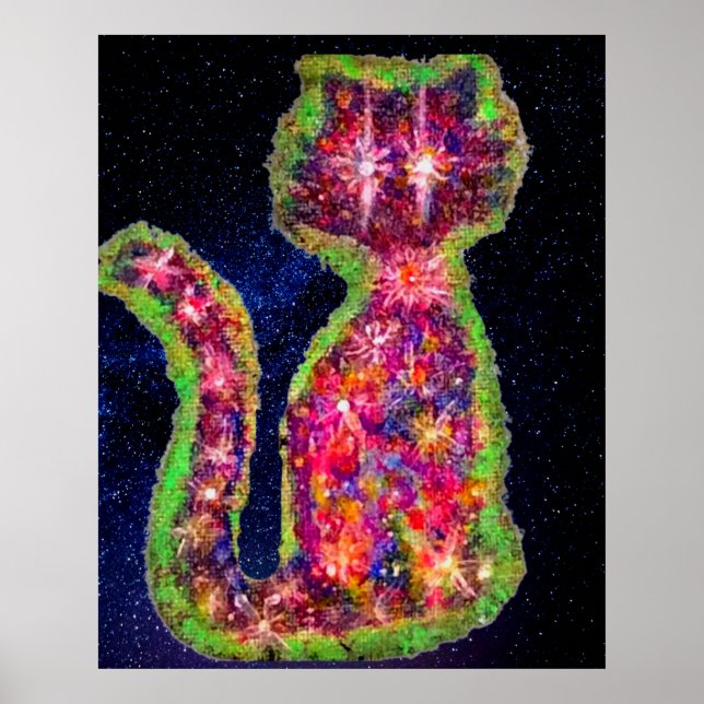 Poster du chat étoilé (Devant)