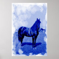 Poster du cheval Union vintage de la Guerre Civile
