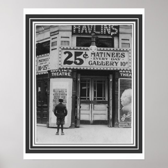 Poster du cinéma B&W vintage 16 x 20 (Devant)