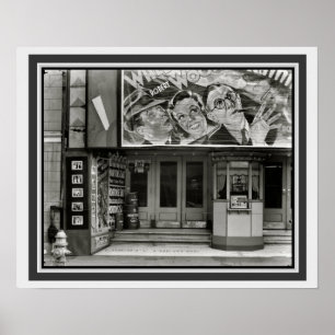 Poster du cinéma B&W vintage 16 x 20