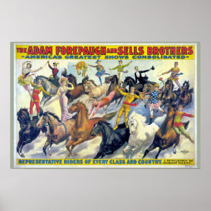Poster du Circus Riders Théâtre Vintage