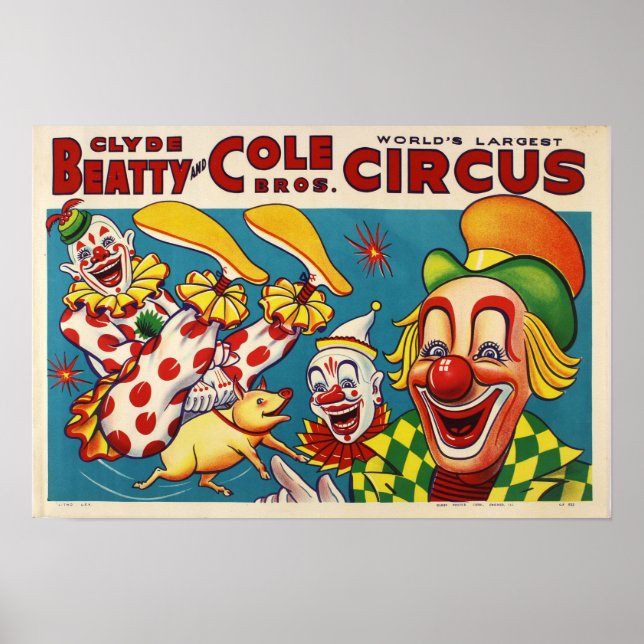Poster du cirque Clyde Beatty & Cole Bros (Devant)