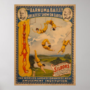 Poster du Cirque du Barnum & Bailey de Silbons de 
