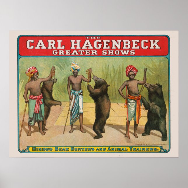Poster du cirque vintage Carl Hagenbeck (Devant)