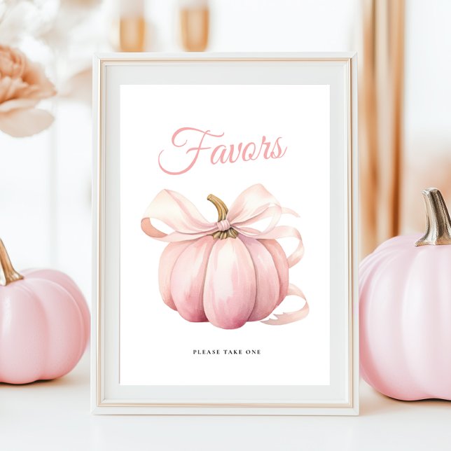 Poster du citrouille Bow Baby shower Faveurs (Créateur téléchargé)