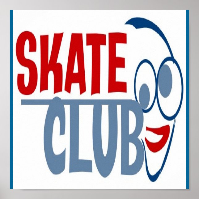 POSTER DU CLUB DE SKATE cool (Devant)