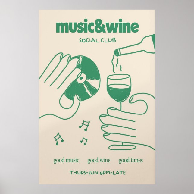 Poster du Club Social Musique & Vin (Devant)